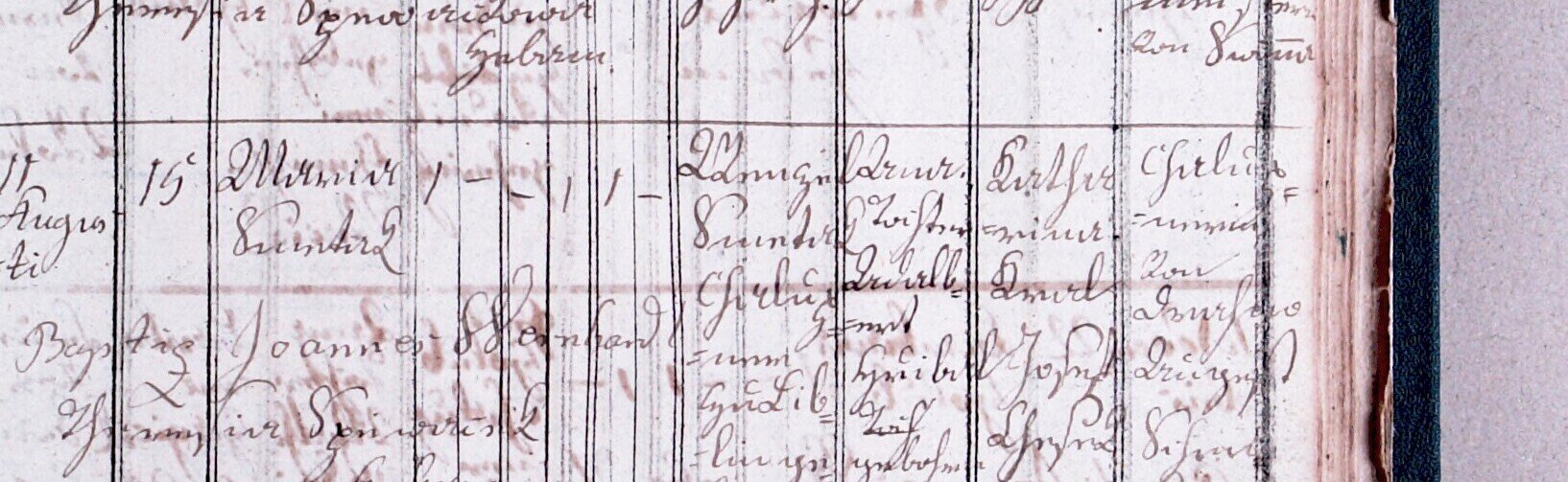 Výřez zápisu: Narození Marie Smetakové ve Svinné (matka Františka Belšana)